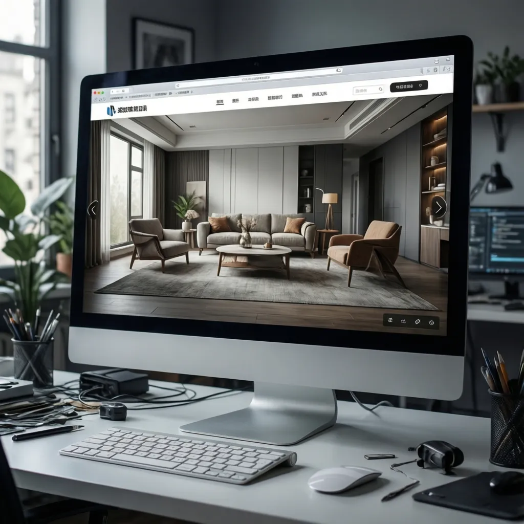 Example interface showing a 3D model viewer embedded on a website page
