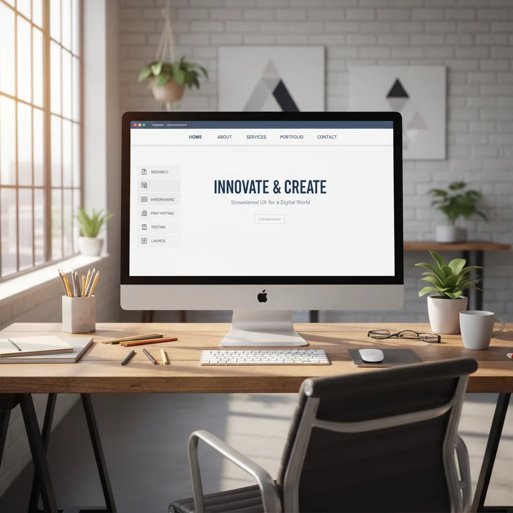 Diseño de navegación de un sitio web mostrado en pantalla