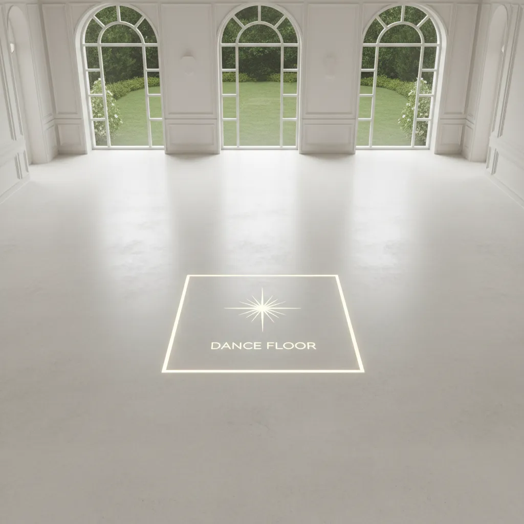 step by step wedding reception layout planning with tables dance floor and aisles
