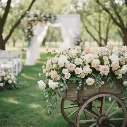 Best Flowers and Greenery for Decorating Wedding Wagons