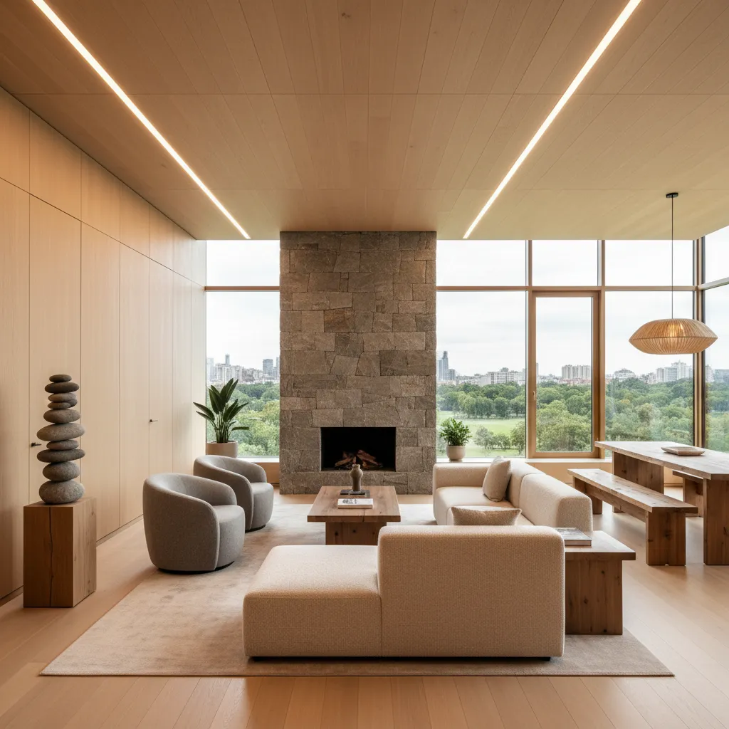 Apartamento moderno bien diseñado con iluminación equilibrada y distribución funcional