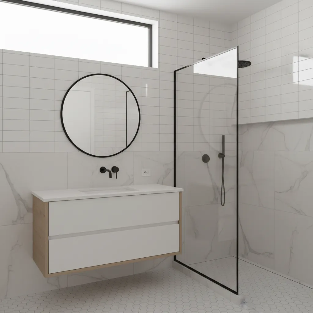 5 White Bathroom Tile Designs I Swear By