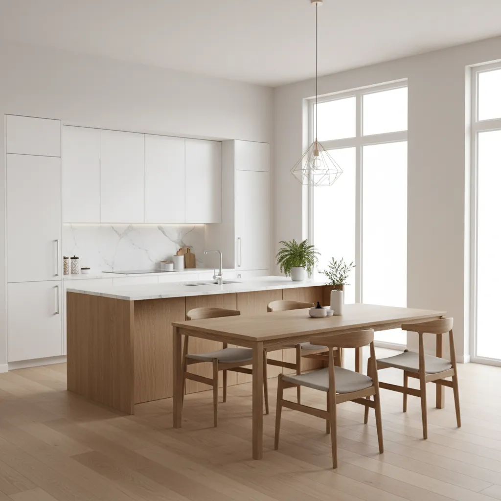 How to Choose the Right Size Kitchen Table for a White Cabinet Kitchen