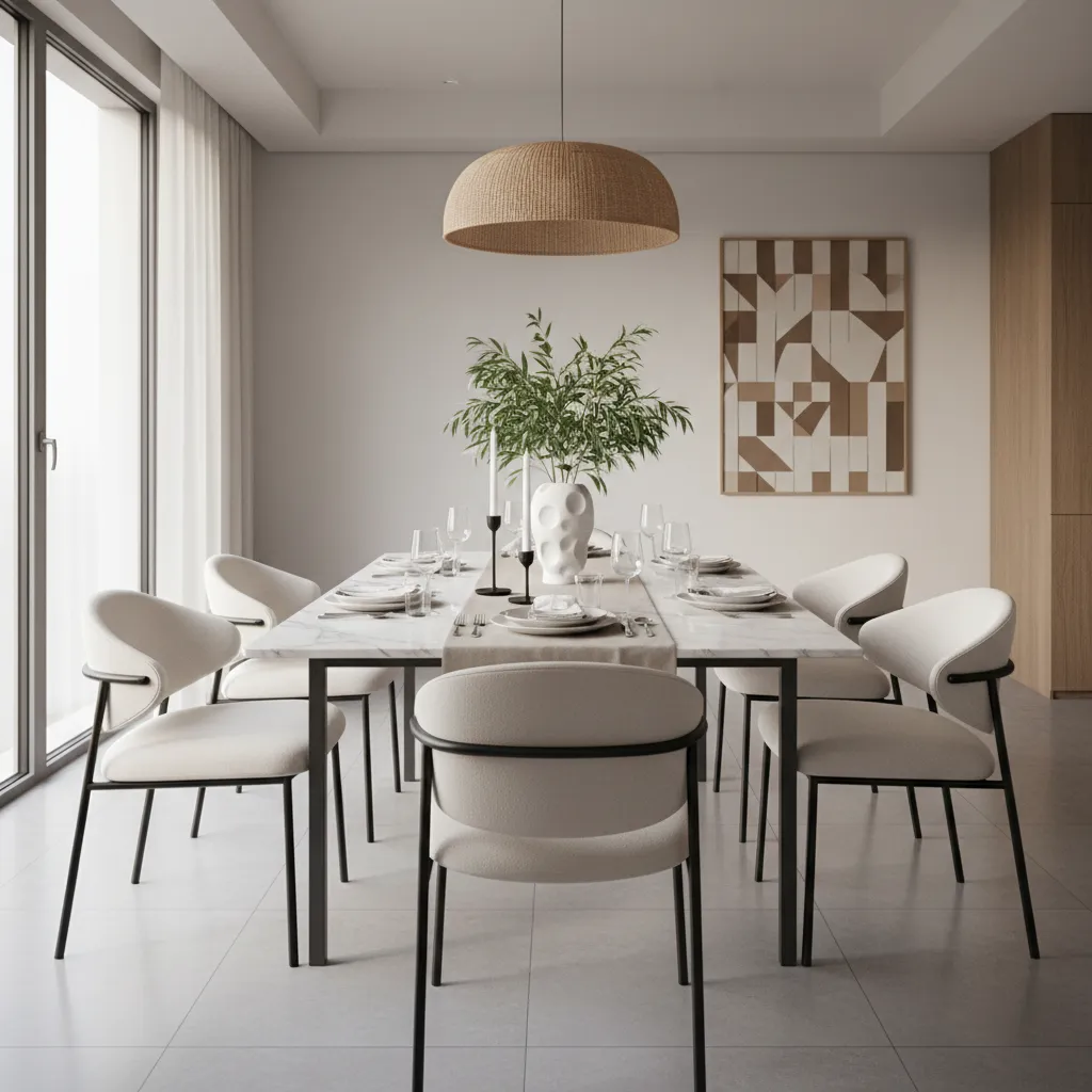 How to Choose the Right Decor Theme for a White Dining Table: A practical designer’s guide to selecting colors, centerpieces, and seasonal styles that make a white dining table look intentional and cohesive.