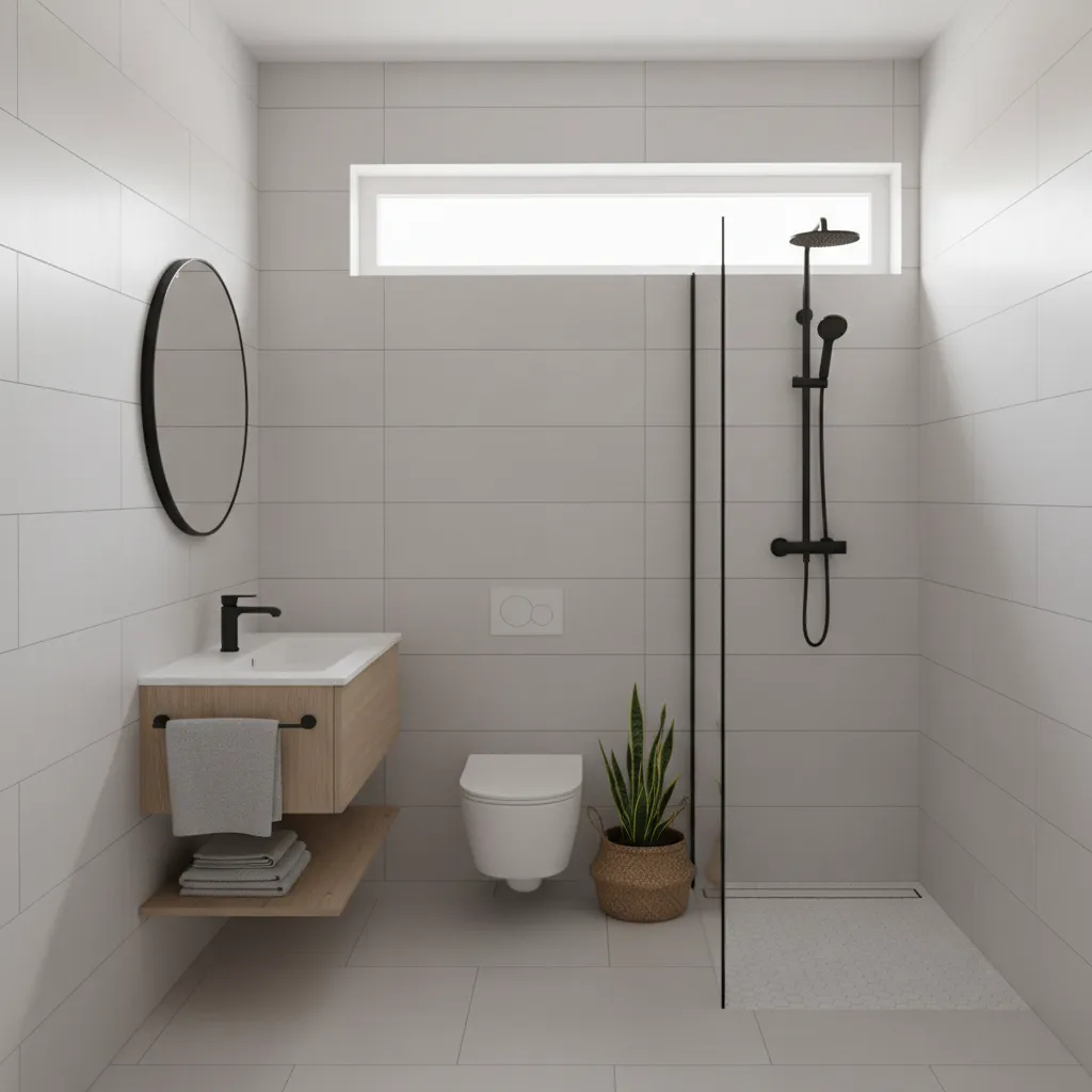 How to Optimize White and Gray Tile Bathrooms for Small Spaces