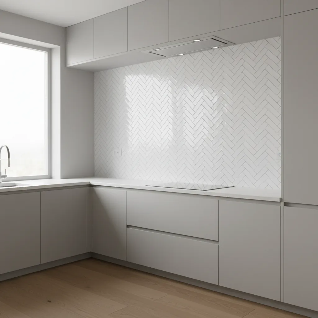 Common White Herringbone Backsplash Installation Problems and Fixes: A designer’s real-world troubleshooting guide to fixing uneven patterns, tricky cuts, grout spacing issues, and other white herringbone backsplash installation mistakes.