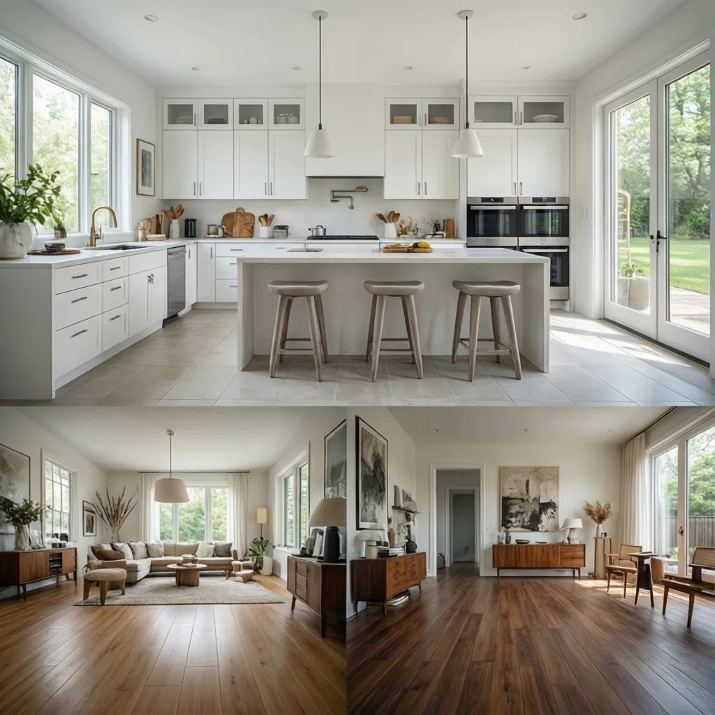 Tile vs Hardwood vs Vinyl Best Flooring Materials for White Kitchens Compared