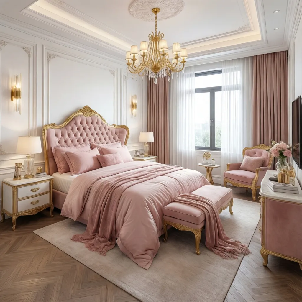 White vs Pink vs Gold Dominant Bedrooms: Choosing the Right Balance