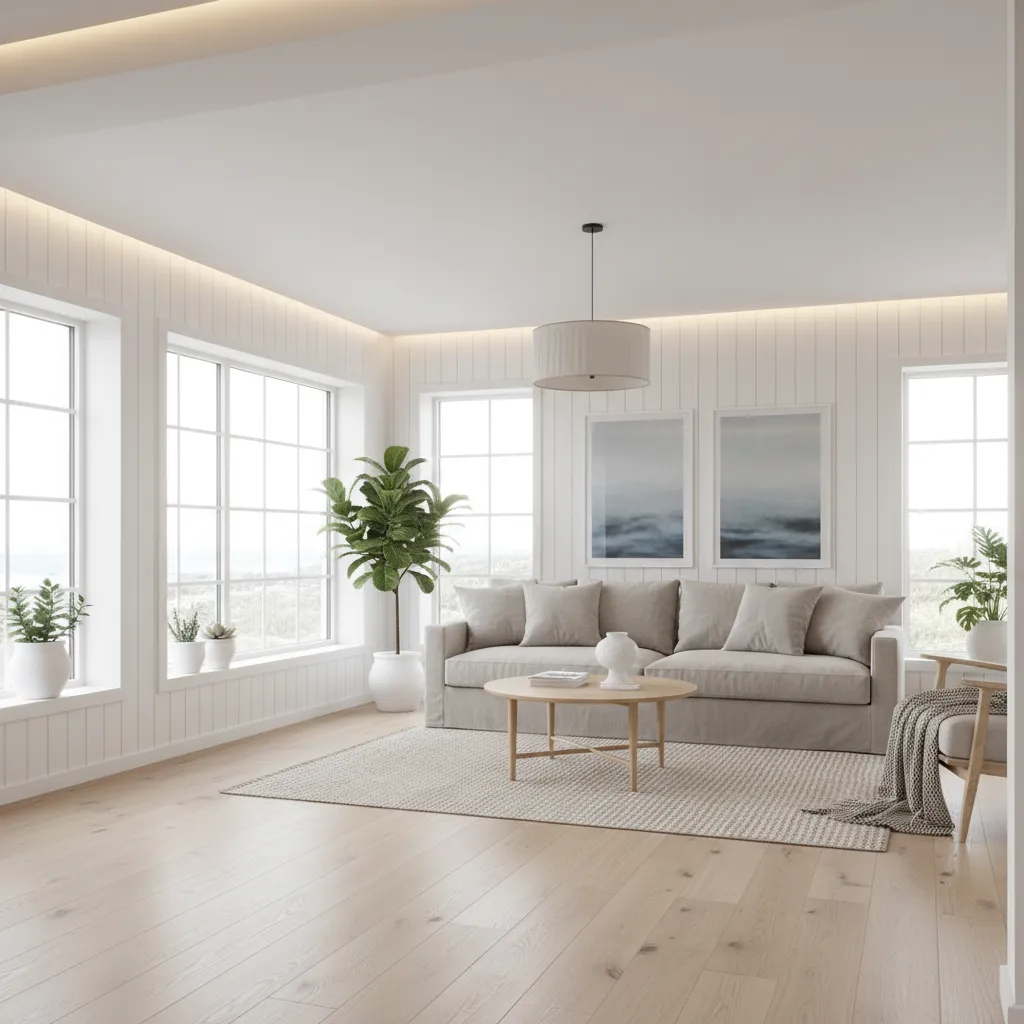 How to Style and Optimize a Whitewashed Living Room for Light and Space