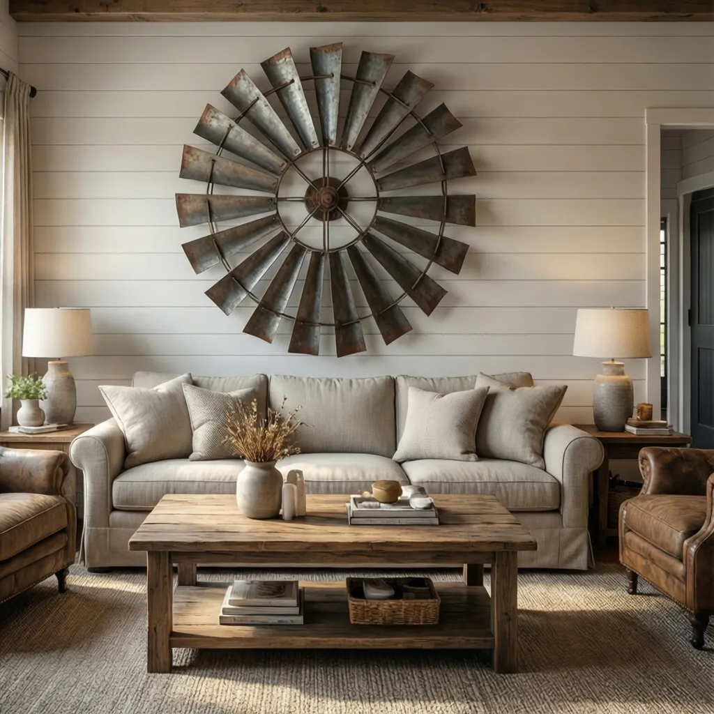 Windmill Metal Wall Decor vs Traditional Farmhouse Wall Art
