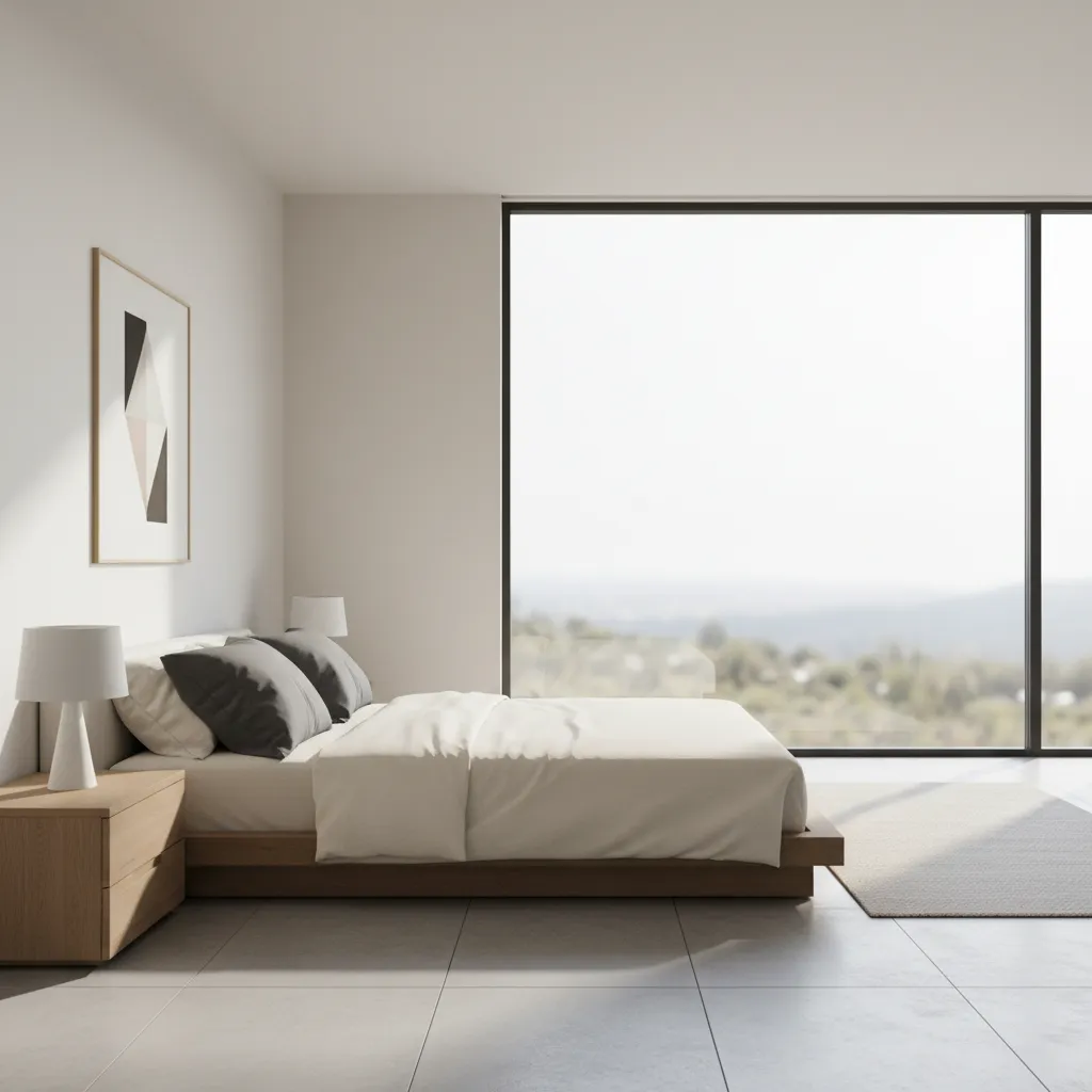 Dormitorio con ventana bien ubicada que ilumina el espacio