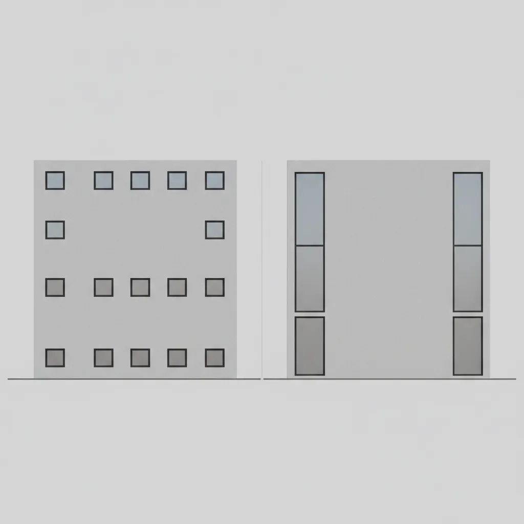 House facade diagram showing correct window proportions