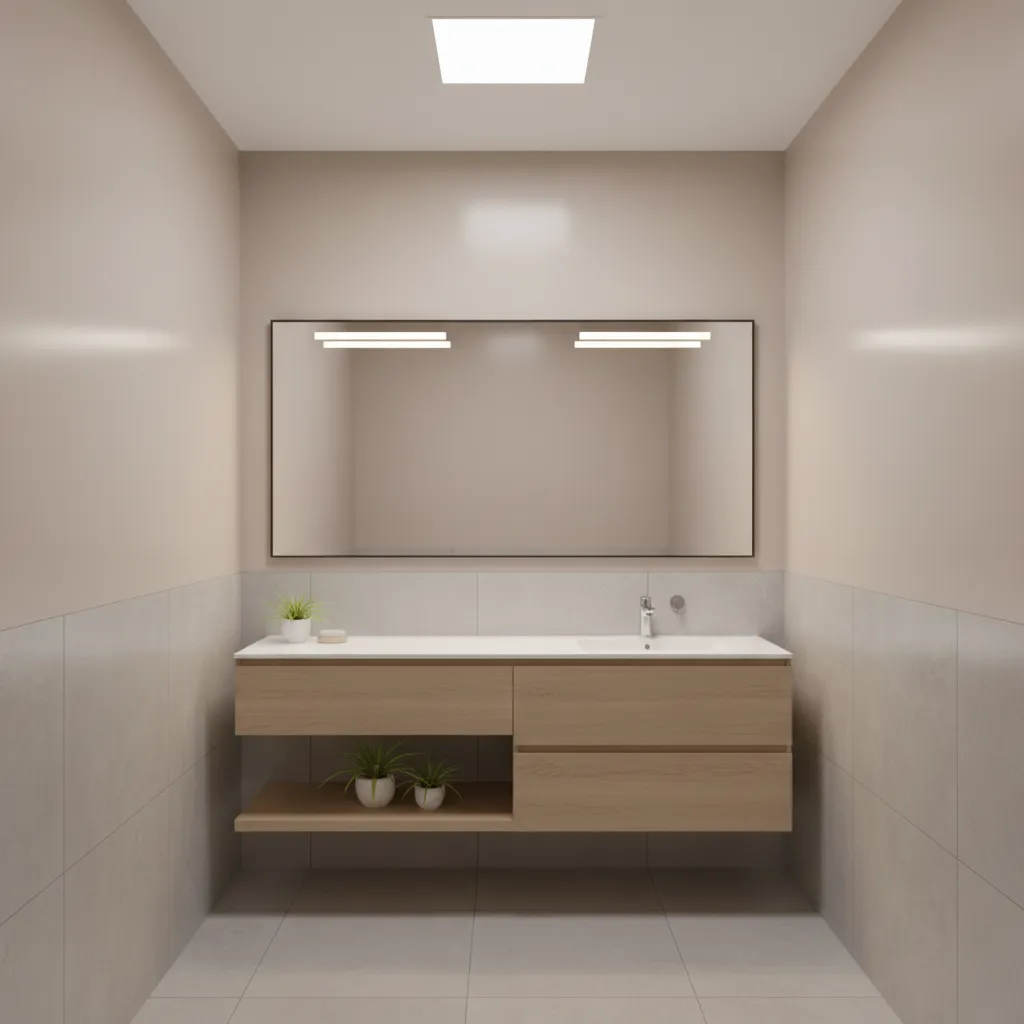 How to Combine Lighting and Paint Colors in a Windowless Bathroom