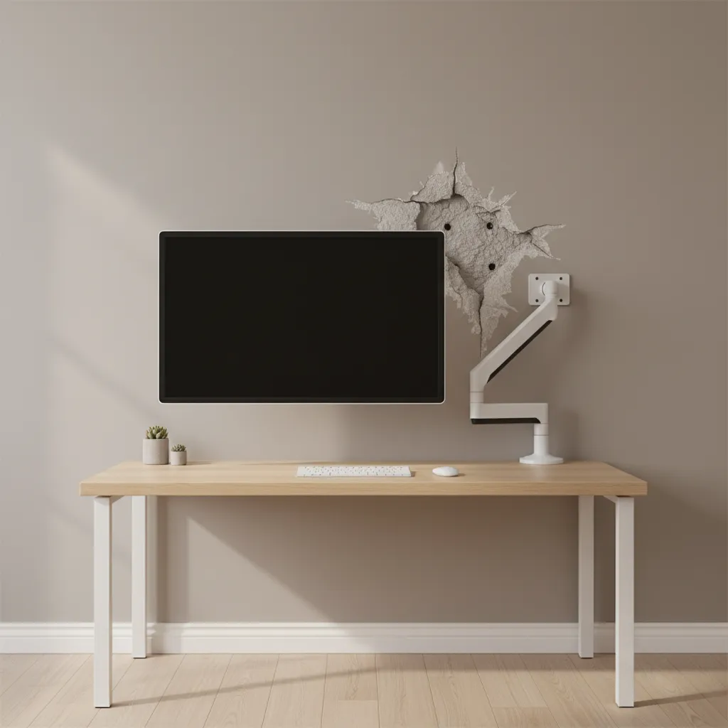 wall mounted monitor slightly wobbling due to unstable bracket installation