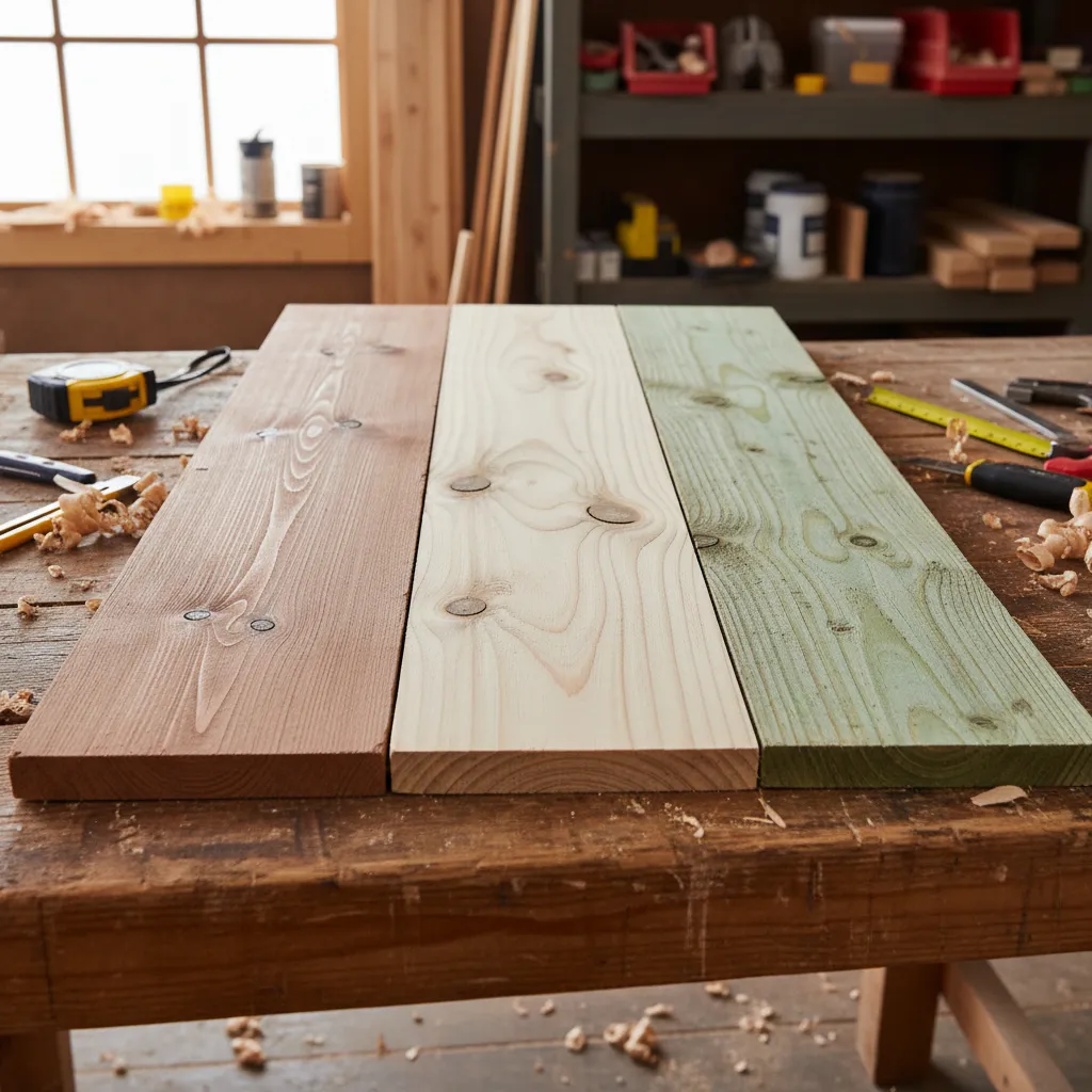 Diferentes tipos de madera utilizados para casas de perro