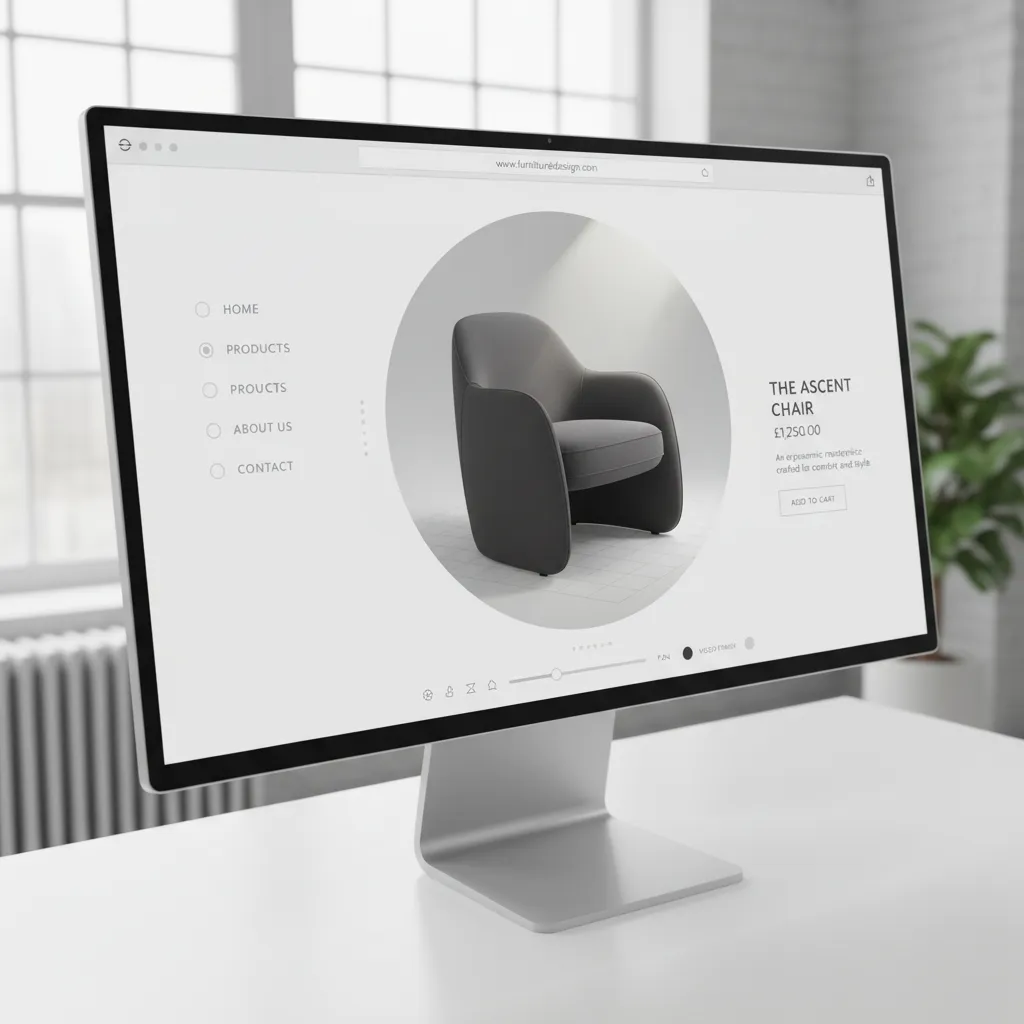 Example of a website displaying an interactive 3D model viewer