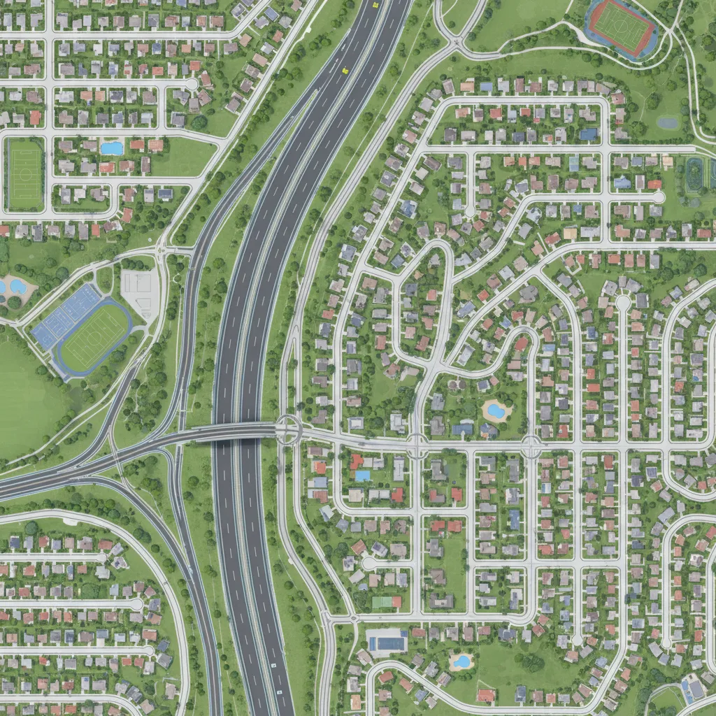 Driving route visualization toward Crotty Avenue in Yonkers from major highways