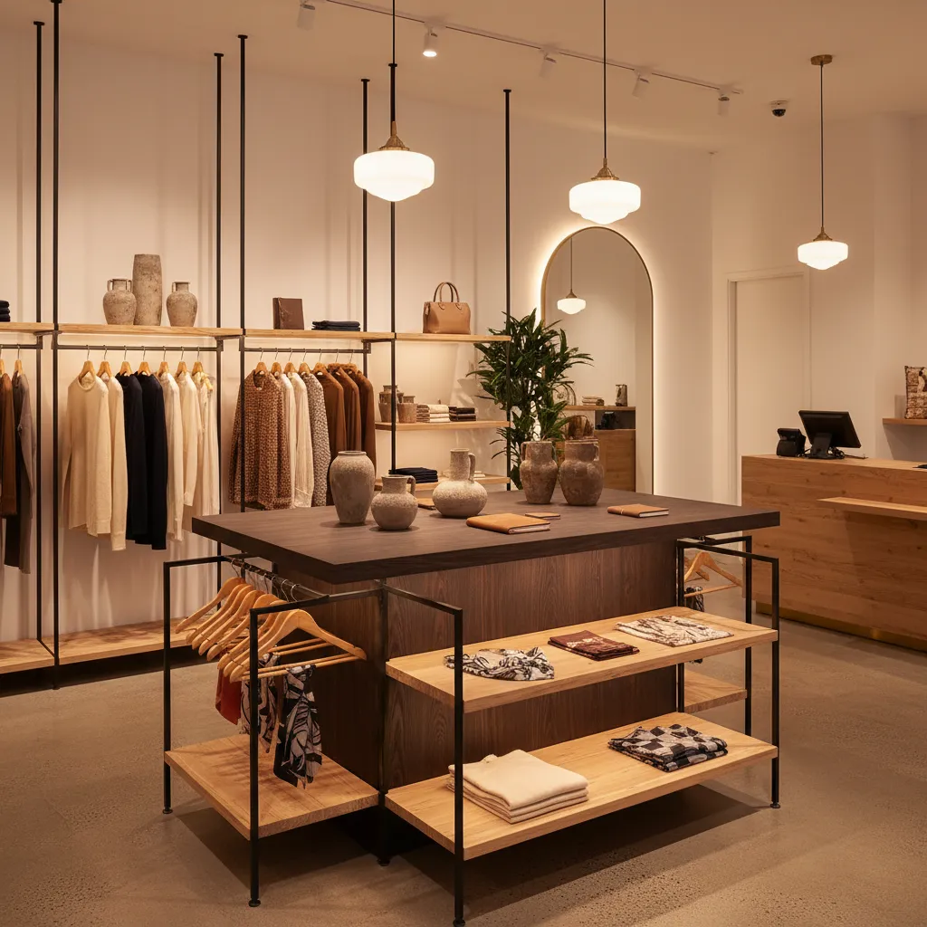 Zona de exposición de productos en un local comercial moderno