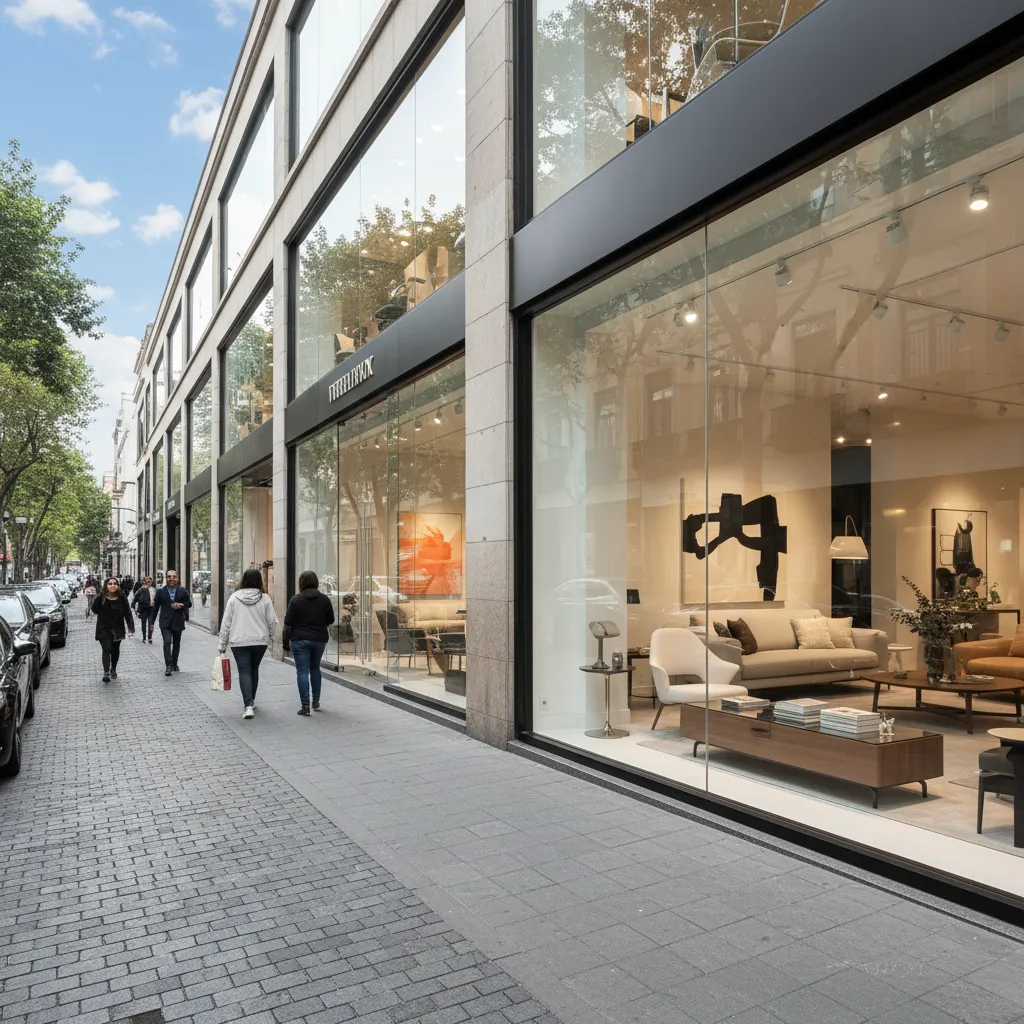Zona comercial de diseño en Polanco con showrooms de mobiliario